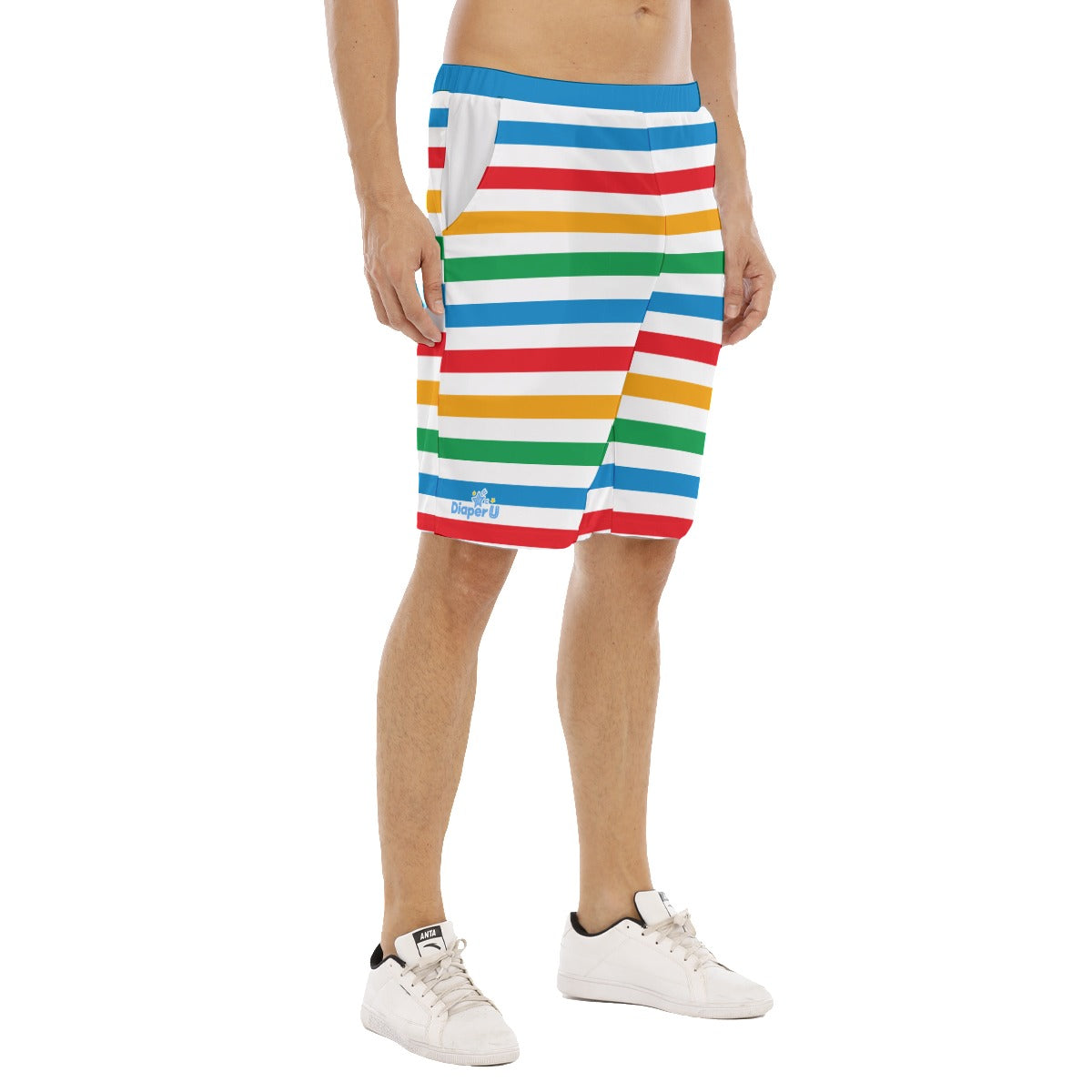 Adult Baby Play Shorts - Color Stripe