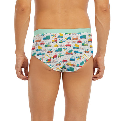Baby Boy Briefs - Green Cars
