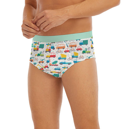Baby Boy Briefs - Green Cars