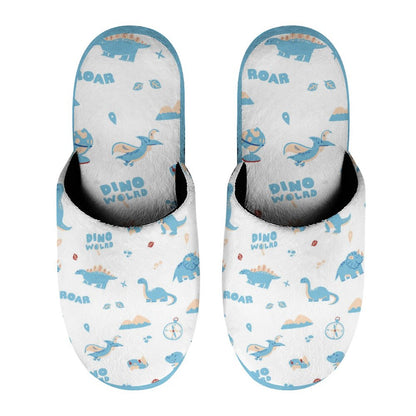 Men Size Extra Warm Slippers - Dino World