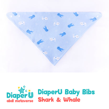 ABDL Baby Bibs - Shark & Whale (Adult Size)