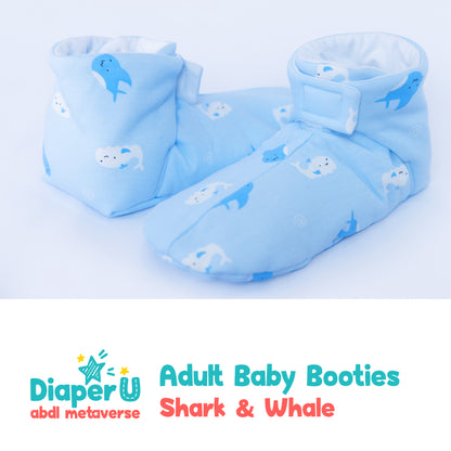 ABDL Baby Booties - Shark & Whale