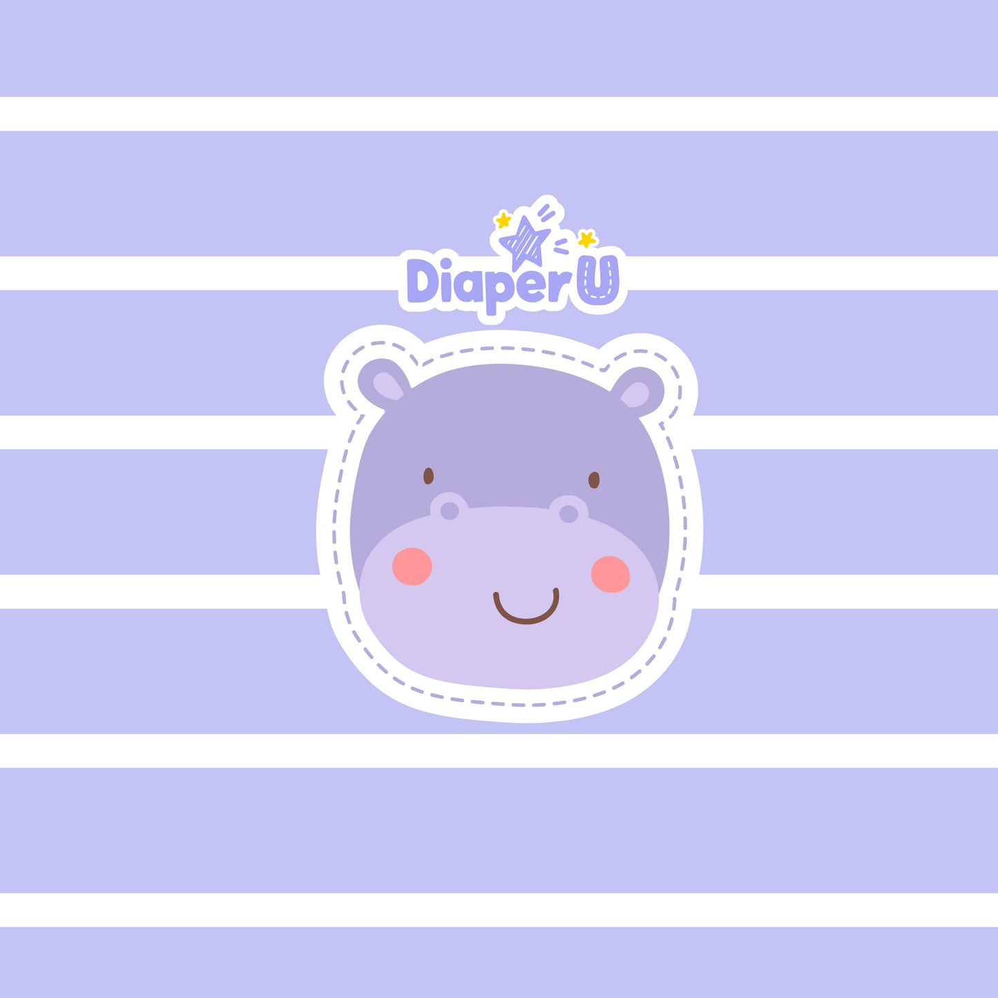 Adult Baby Play Shirt - Purple Hippo