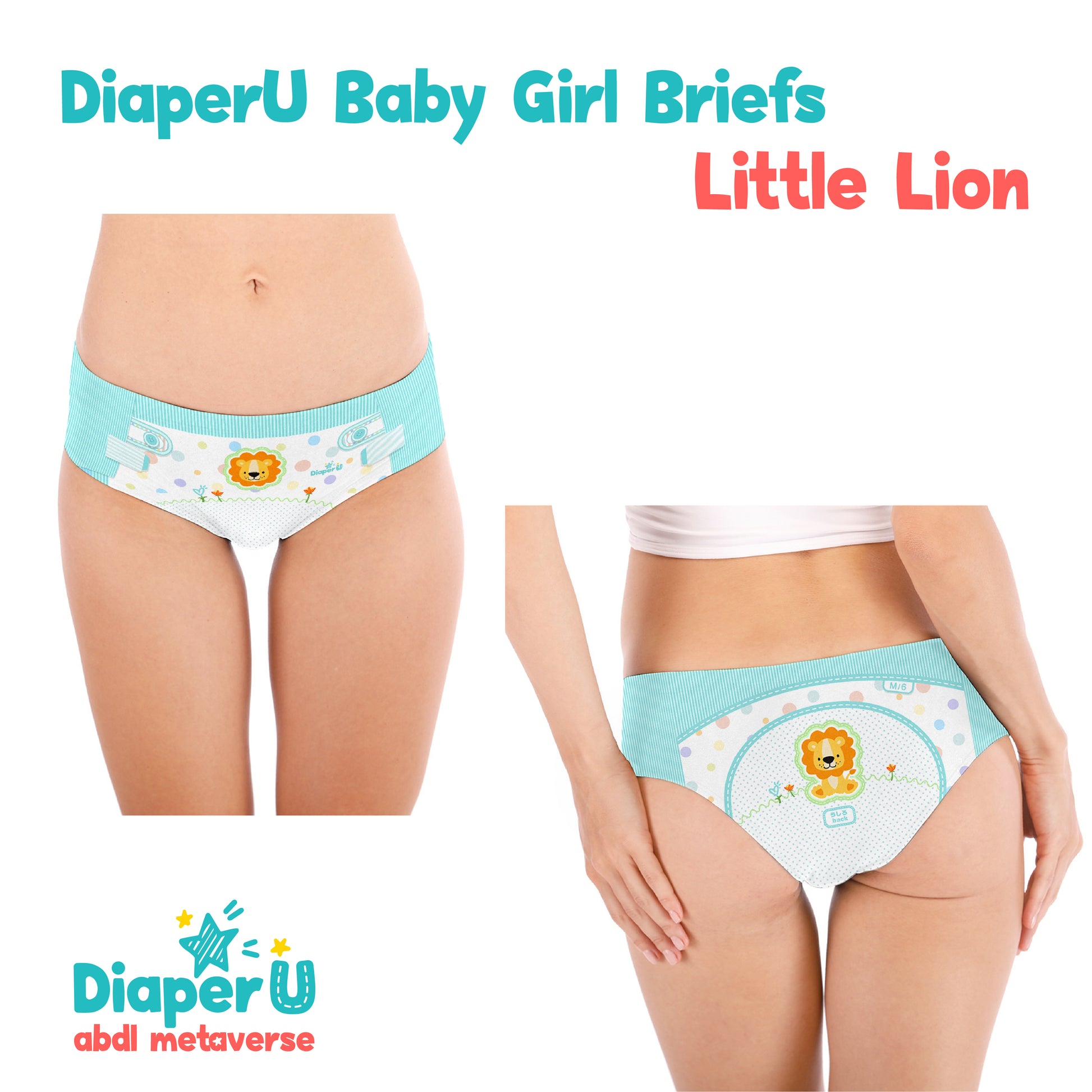 ABDL Baby Girl Briefs - Little Lion – DiaperU
