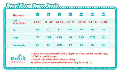 ABDL Long Sleeve Onesie - Little Ships