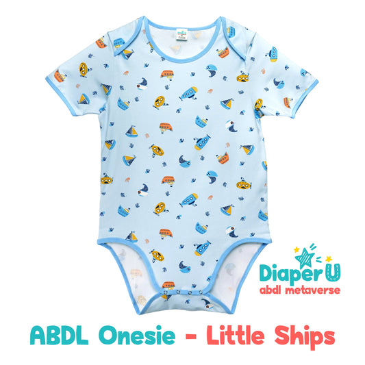 ABDL Onesie - Little Ships and Car & Plane Bundle Set