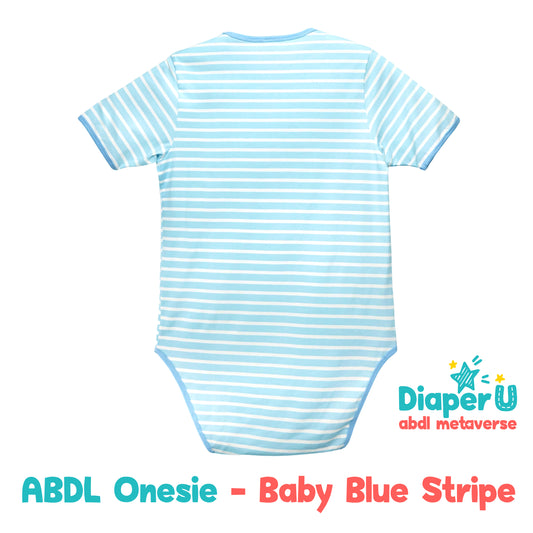 ABDL Onesie- Baby Blue Stripe
