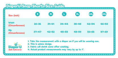 ABDL Snap Shorts - Cars & Plane