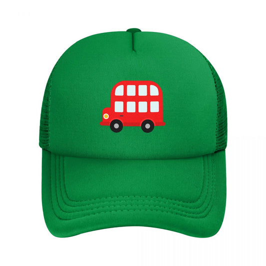 Red Baby Bus Snapback Hats (Green Pink)