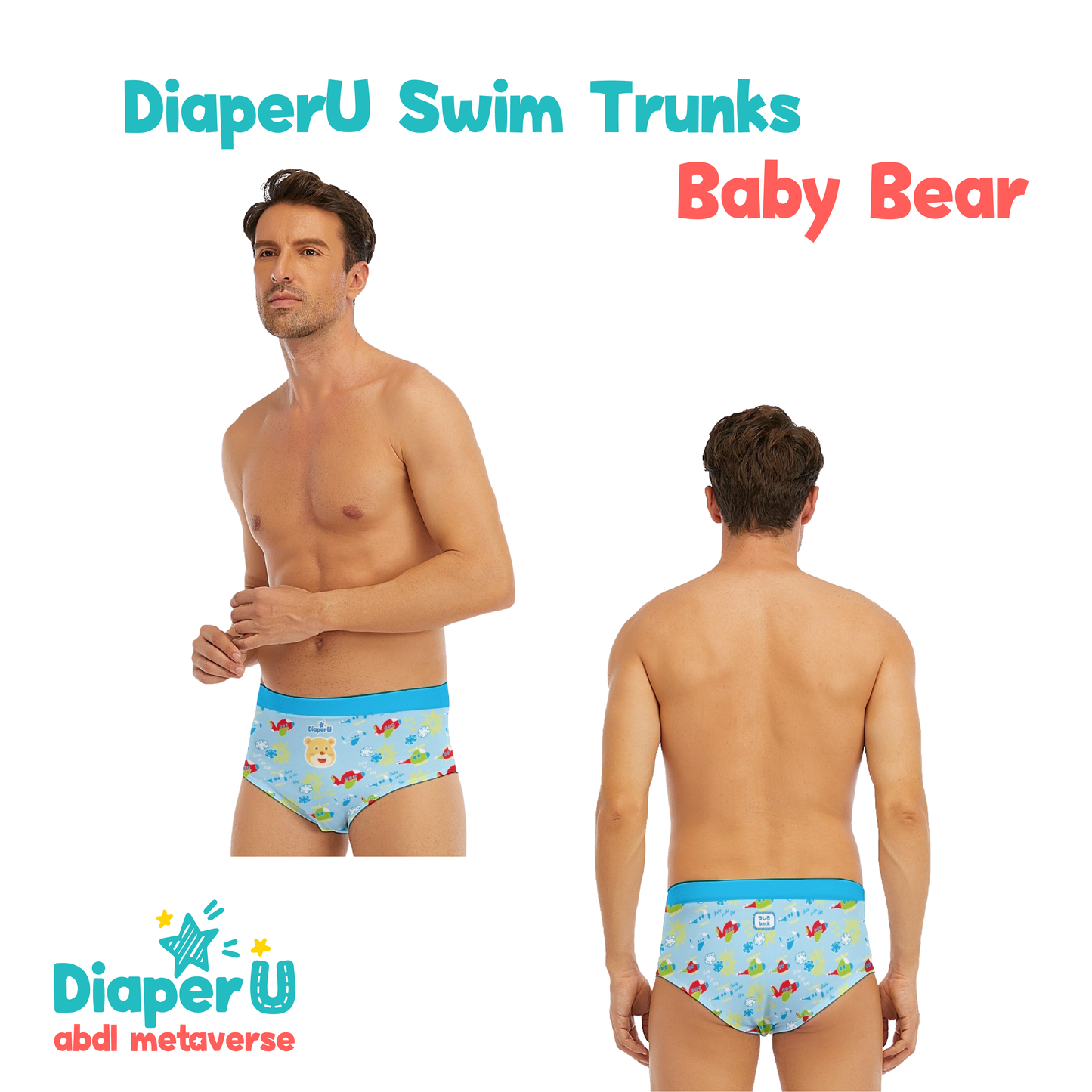 Baby Boy Swim Trunks - Baby Bear